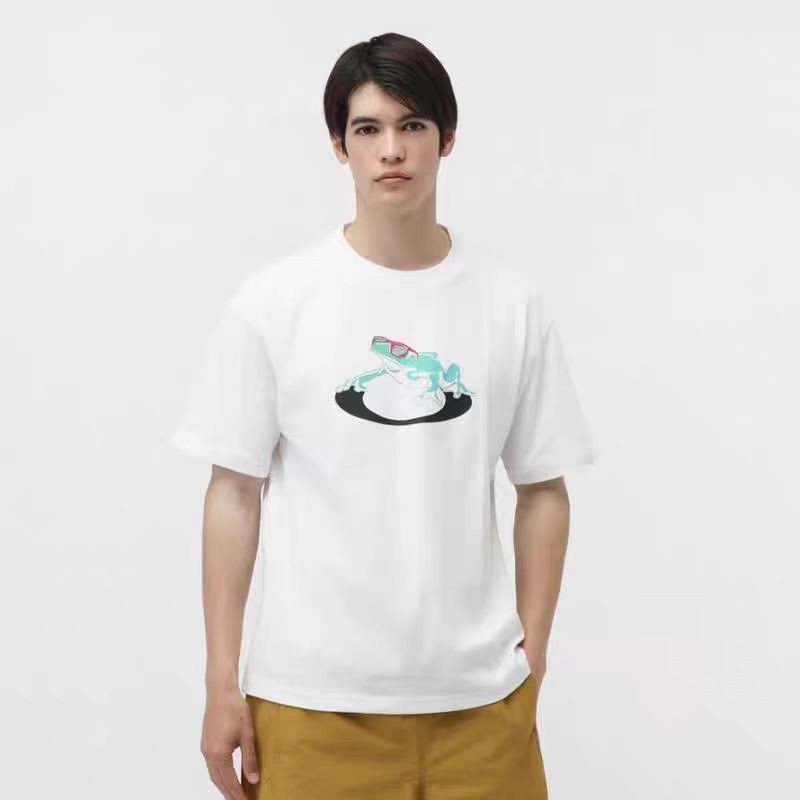 QDC SS Tee Frog Icon 4.0 สำหรับผู้ชาย แขนสั้น คอกลม ไซส์ใหญ่ พิมพ์โลโก้ Frog_icon ใส่สบาย