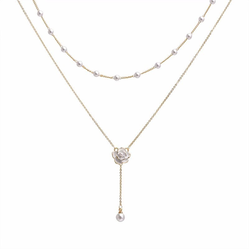 MAWAR สร้อยคอจี้อัญมณีกุหลาบสวย ITL 1176