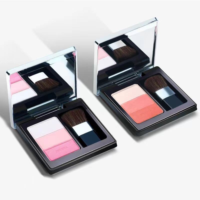 ZEESEA ZEESEA Tri-Color Contouring Blush Palette Moisturizing Brightening Skin Tone Lasting Rouge Pr