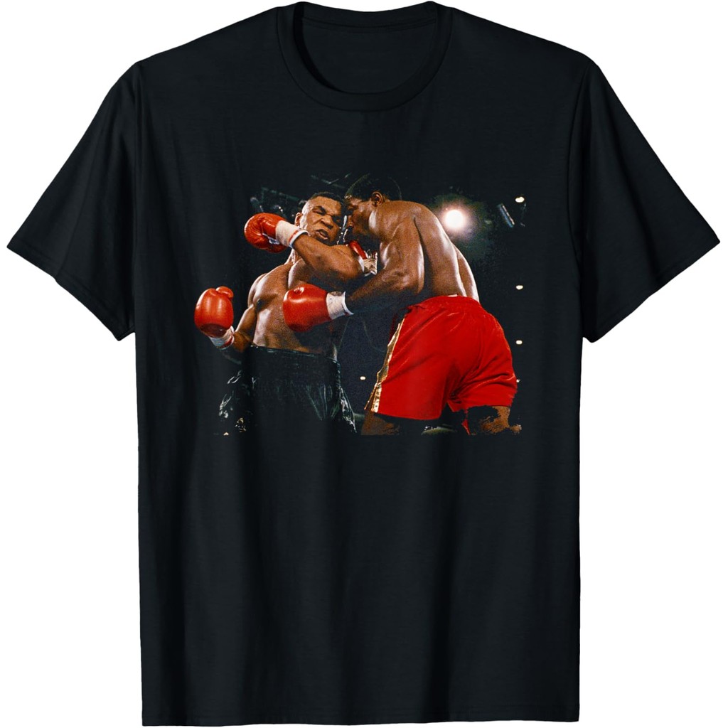 เสื้อยืดผ้าฝ้ายผู้ชาย Mike Tyson Frank Bruno Heavyweight Championship Fight 1989 เสื้อยืด 4XL , 5XL 