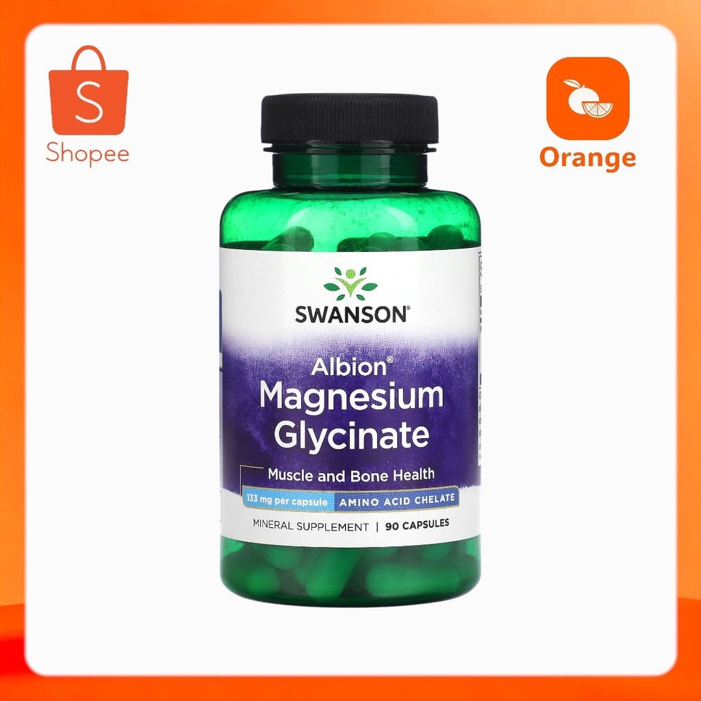 Swanson Albion Magnesium Glycinate, 133 mg 90 Capsules