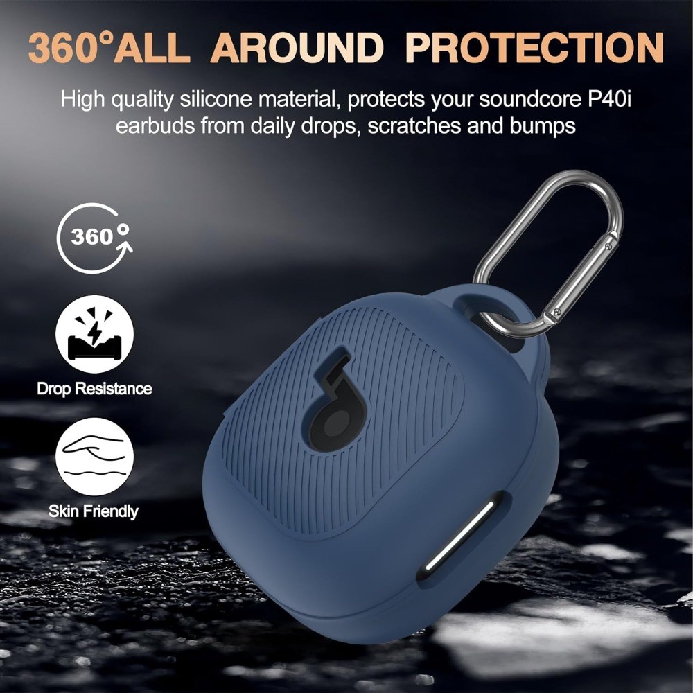 เคสสําหรับ Anker Soundcore P40i, เคสซิลิโคนอ่อนนุ่มสําหรับ Soundcore P40i, ฝาครอบผิวป้องกันกันกระแทก