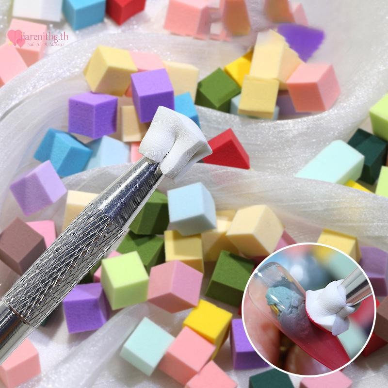 RENBG 50/100 ชิ้น ฟองน้ํานุ่มสําหรับไล่สีเล็บ เครื่องมือ DIY Creative Gripper TH