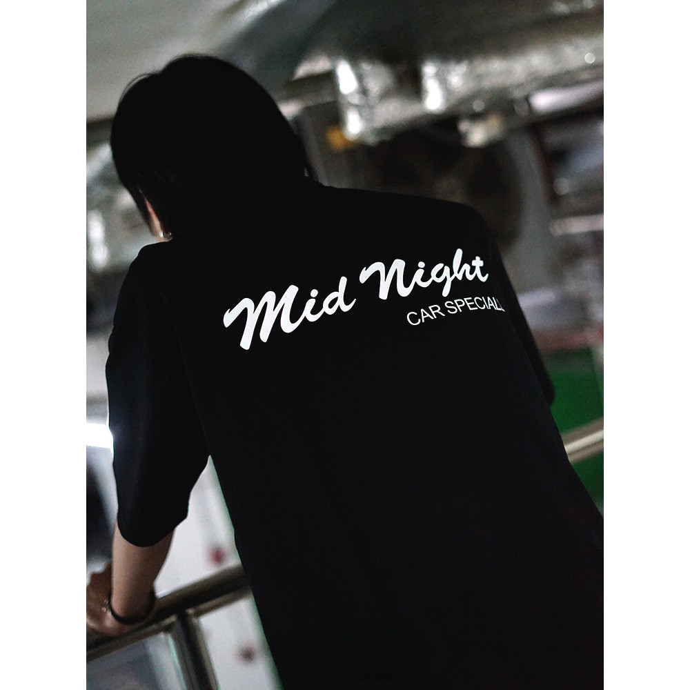 พร้อมสต็อก 100% Cotton Japan jdm Modified Car midnight Wangan midnight Club Pure Cotton Short Sleeve