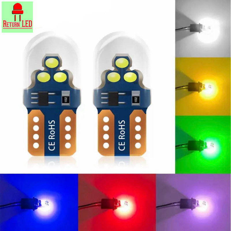 🔥พร้อมส่ง🔥 (1ชิ้น)ไฟเลี้ยวแฟลช T10 แก้มข้างรถยนต์ หลอดสั้น22 มิล ใส่ได้ทุกรุ่น ไม่มีชนโคมแน่นอน