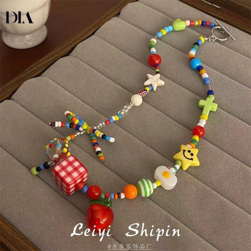 สร้อยคอลูกปัด Dopamine Colourful Candy Star