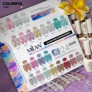 MILAN สีเจลแฟลช 24สี แถมชาร์ท ยาทาเล็บเจล ชุด 20สี + ฟรีชาร์ทสี