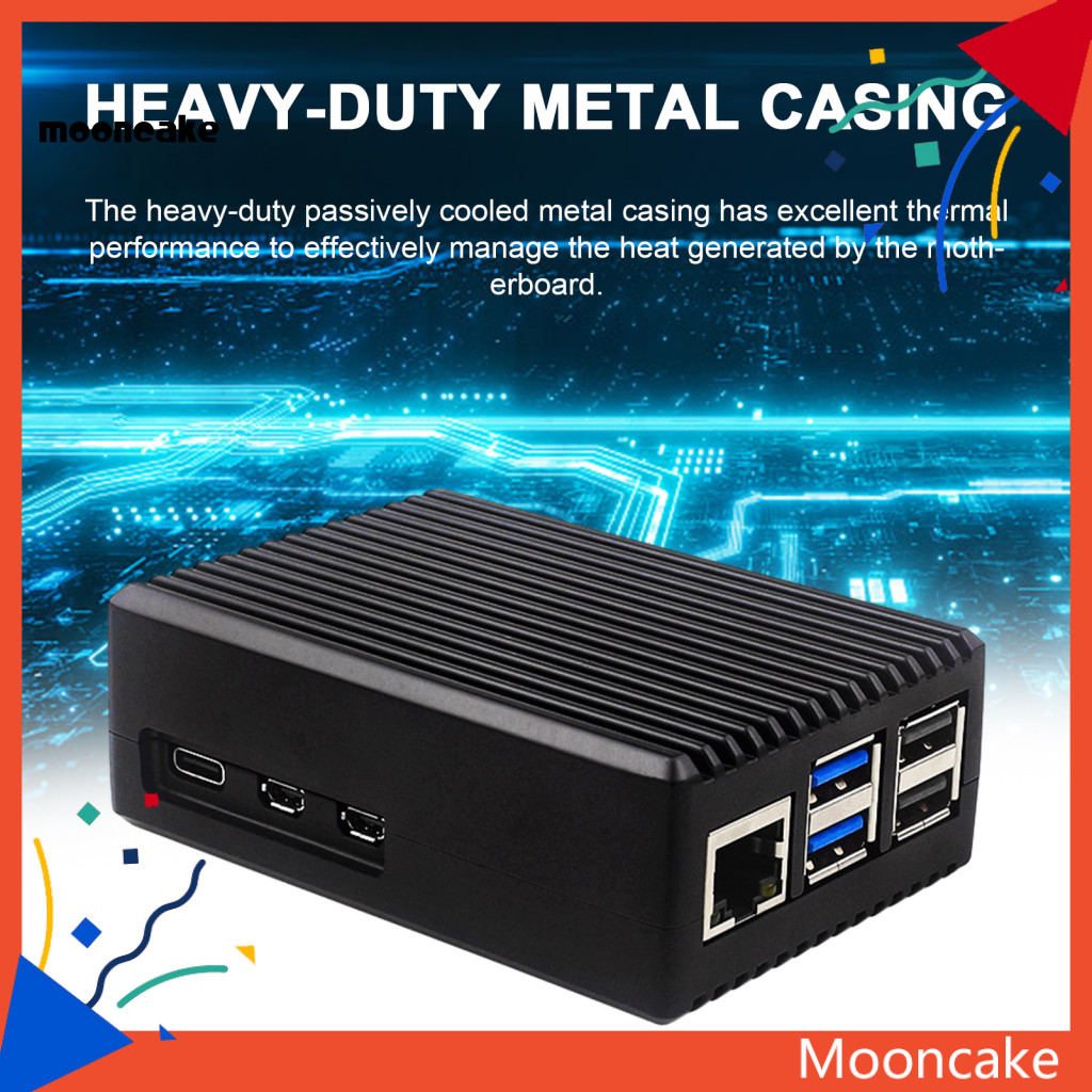 ขนมไหว้พระจันทร์| ปลอกโลหะสําหรับงานหนักเมนบอร์ดเคสฮีทซิงค์ Raspberry Pi 5 เคสฮีทซิงค์อลูมิเนียม Hea