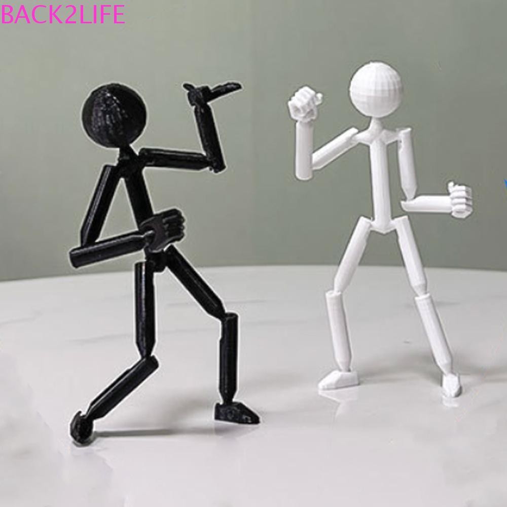 BACK2LIFE Multi Joint Stickman Toy, Multi-Jointed Movable 3D พิมพ์ Mannequin, Assembly 3D การพิมพ์ A