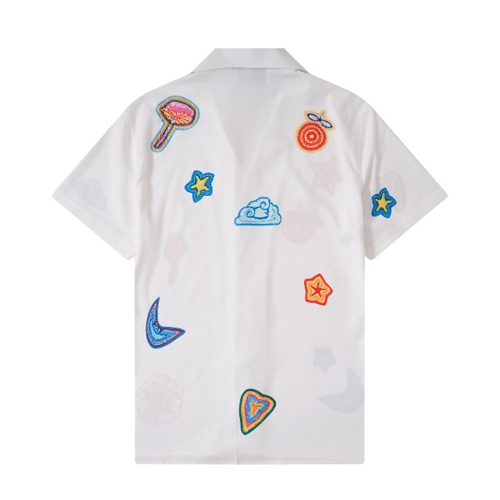 4595 ชุดเสื้อเชิ้ตชายหญิงลายพระอาทิตย์