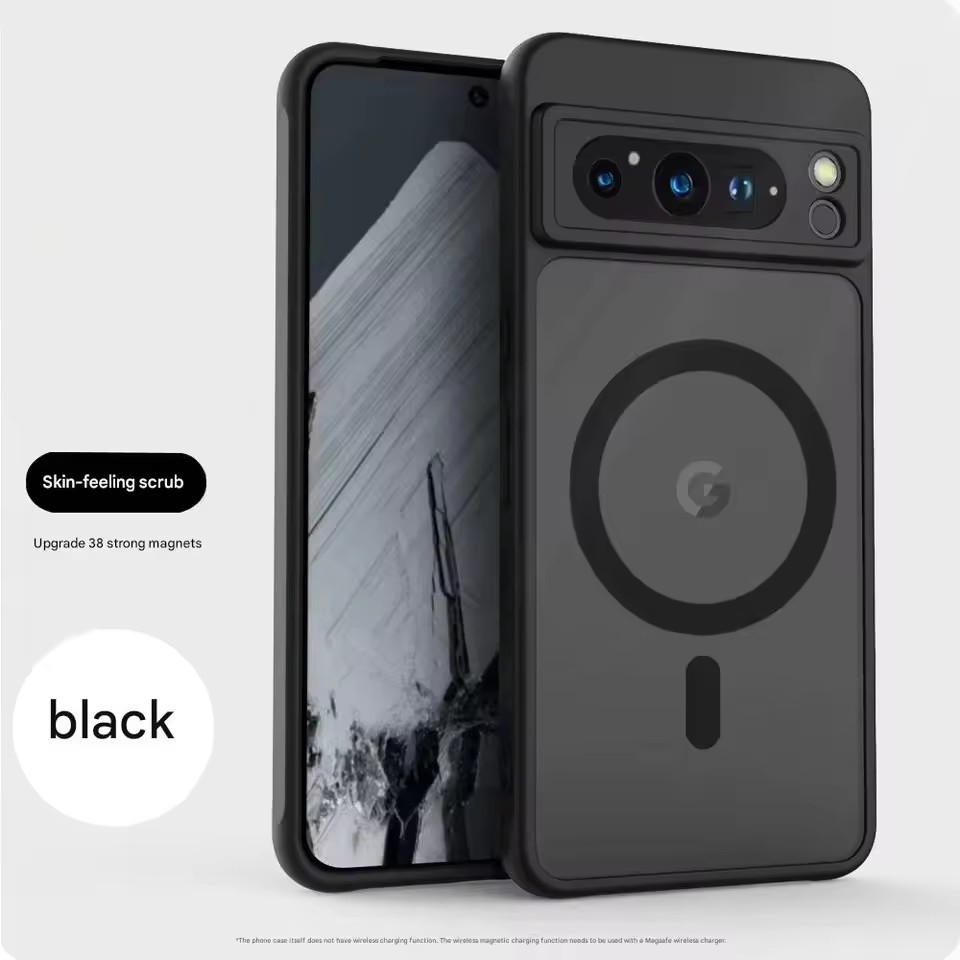 เคสแม่เหล็กที่แข็งแกร่งเป็นพิเศษสําหรับ Google Pixel 10 9 Pro XL 9A 8 8A 7 7A 6 6A Pro ชาร์จไร้สาย Matte Skin feeling Cover Precision กล้อง Guard Anti-Fingerprint