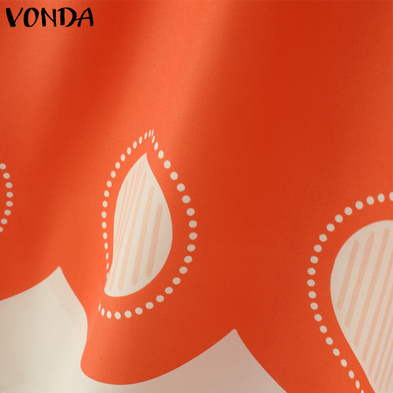 VONDA ผู้หญิงเกาหลีลําลองคอกลมแขนกุดพิมพ์ Girlish Everyday Wear Tanks - รูปที่ 6