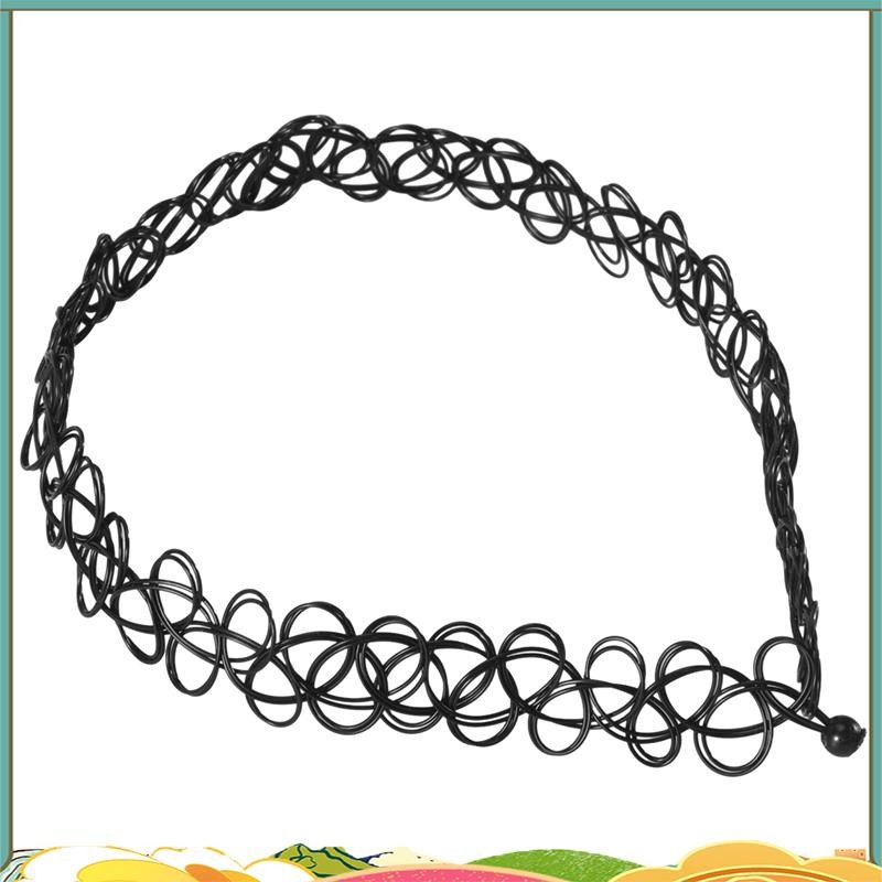 Super Vintage Tattoo สีดํายืดหยุ่นยืดข้อเท้าสร้อยข้อมือข้อเท้า Retro Henna