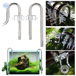 LUXELUNGE Inflow Outflow Pipe, Non-rust 12/16 มม.ลบหลอดฟิล์มน้ํามัน,หมุนได้ 360 องศาที่ถอดออกได้ขยายได้ถังปลา Inlet และ Outlet Filter Aquarium