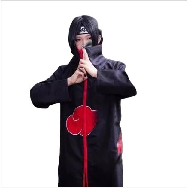 คอสตูมคอสเพลย์ Akatsuki Itachi เสื้อคลุมคุณภาพสูง การเปลี่ยนแปลงของอนิเมะ,เสื้อแจ็คเก็ตลายตัวละคร Co