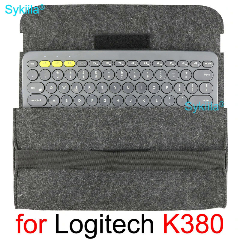 K380 Case for Logitech K380 Bag Cover Sleeve PU PVC Storage Handbag Bluetooth Keyboard Accessories C