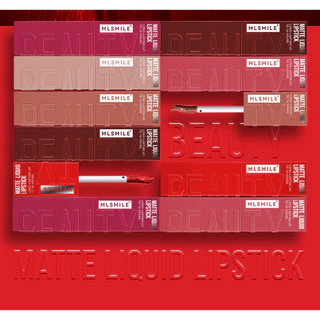 Mlsmile 1 ชิ้นสตรอเบอร์รี่ Lip Glaze ชุดกํามะหยี่ Matte Liquid ลิปสติก Non Stick Cup แต่งหน้ากันน้ํา Lasting Moisturizing Matte Lip Gloss