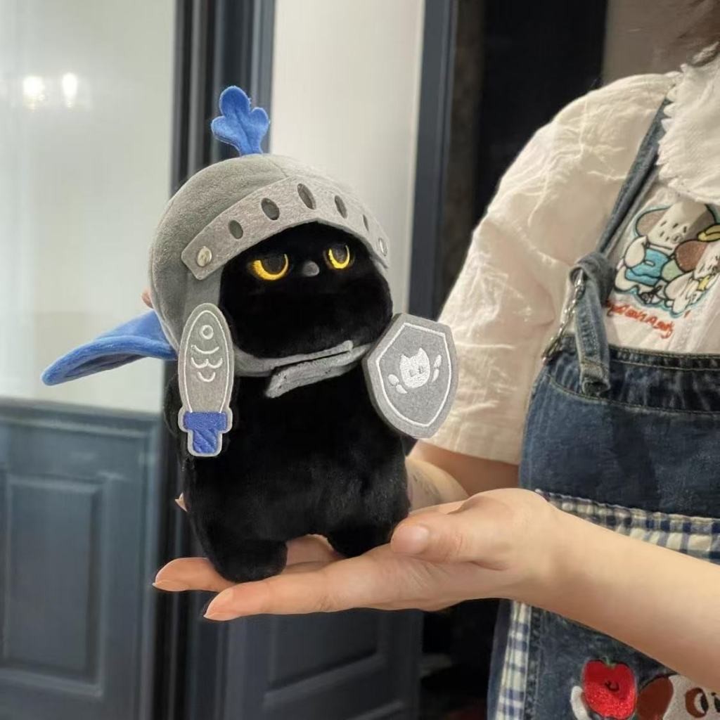 ตุ๊กตาแมวอัศวินสุดน่ารัก ของเล่นผ้าขนสัตว์ ของขวัญสุดพิเศษสำหรับเด็ก
