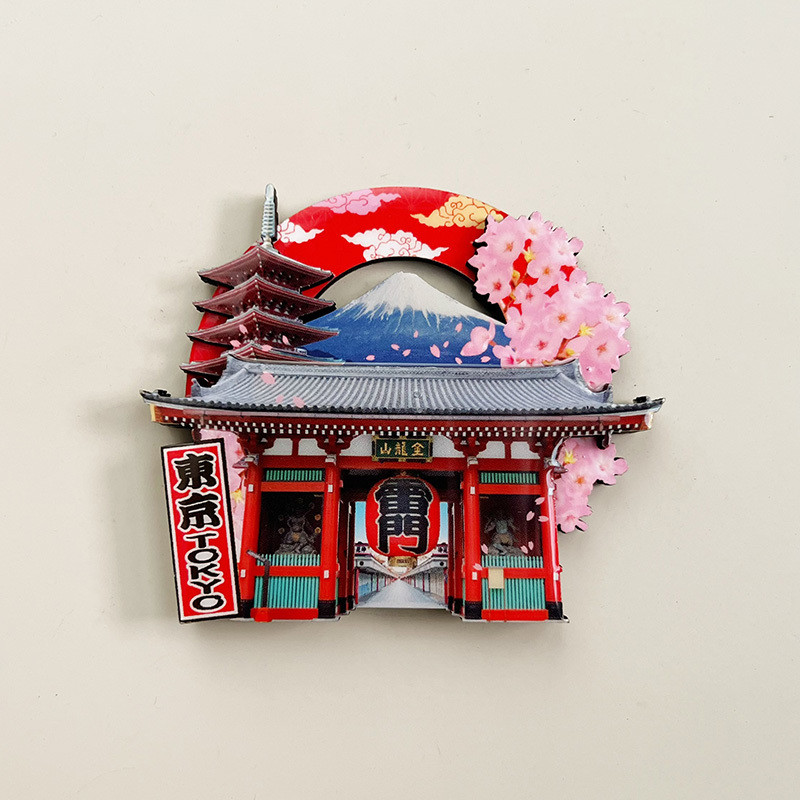 โตเกียวญี่ปุ่น Tokyo แม่เหล็กติดตู้เย็นทาสีสามมิติ