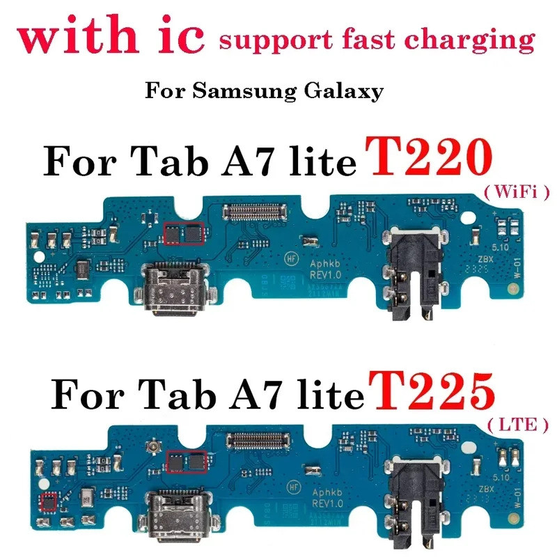 ใหม่สําหรับ Samsung Galaxy Tab A7 lite T220 wifi T225 LTE พอร์ตชาร์จ USB Doct Connector Charger ซ็อกเก็ตแจ็ค Flex Cable