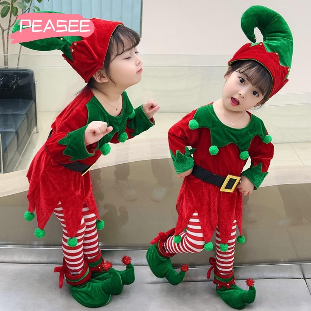[PEASEE] မိသားစုလိုက်ဖက် (Family Matching) ခရစ္စမတ် အယ်လ်ဖ်ဝတ်စုံ အစိမ်းရောင် — ကလေး/လူကြီး နှစ်မျိုး