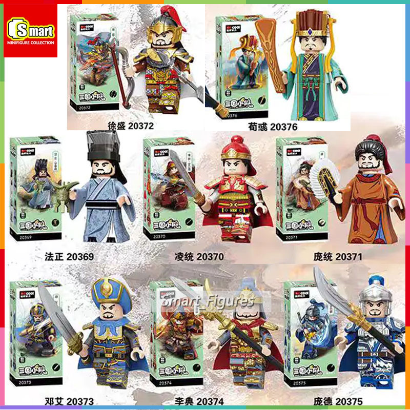 20369-76 Romance of The Three Kingdoms 8 รูปแบบ Minifigures Building Blocks Fa Zheng Pang Tong ของเล่นคอลเลกชันของขวัญ