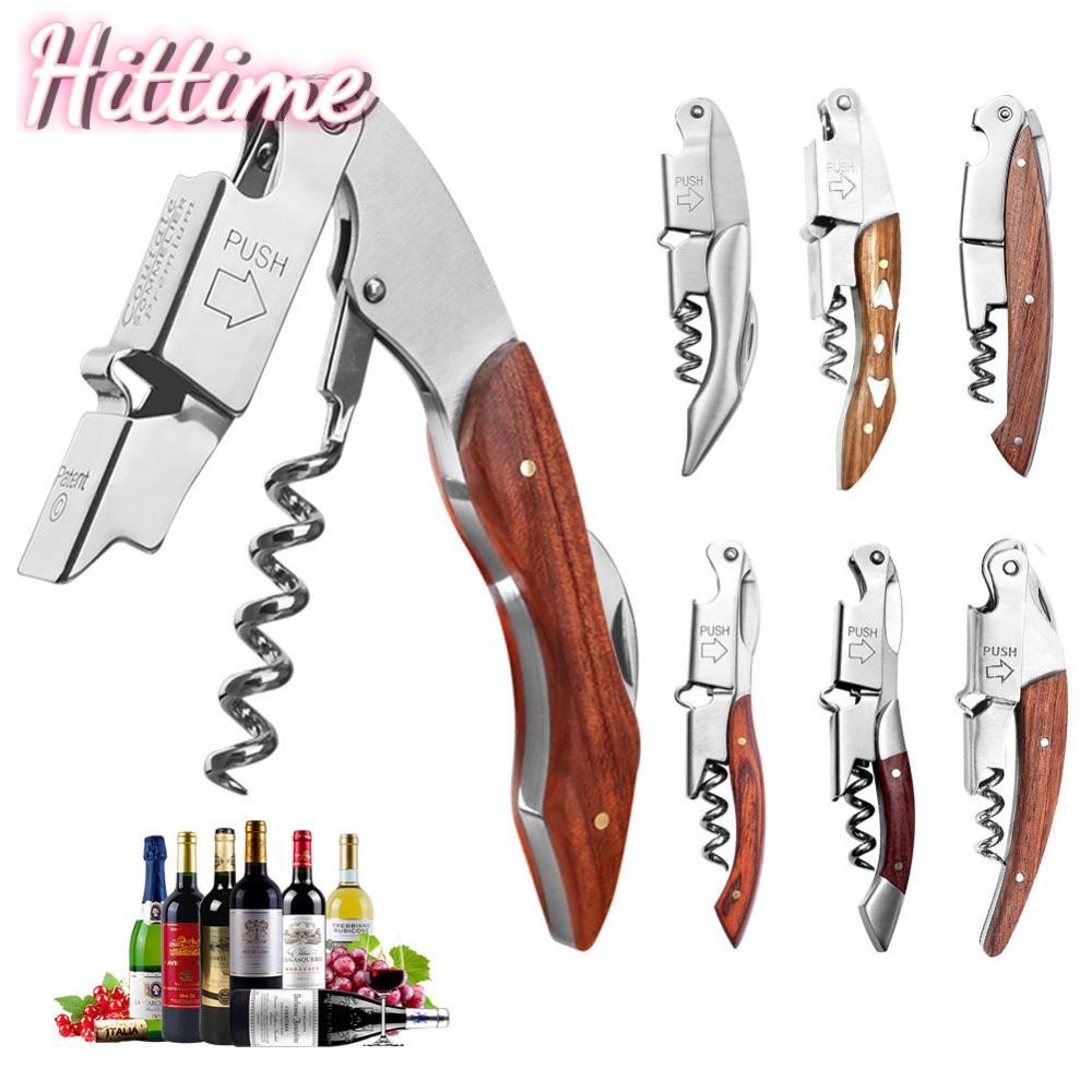Hittime สแตนเลสสตีลไวน์เปิด Professional Waesters Corkscrew ที่เปิดขวดเบียร์และเครื่องตัดฟอยล์ของขวัญสําหรับไวน์ Lover U8Y2