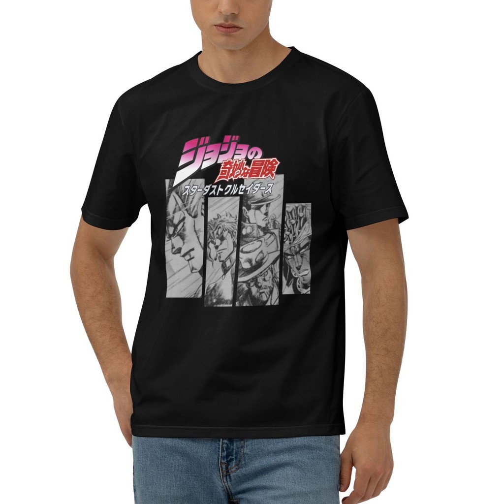 Jojos Bizarre Adventure Jjba Stardust Crusaders เสื้อยืดผ้าฝ้าย