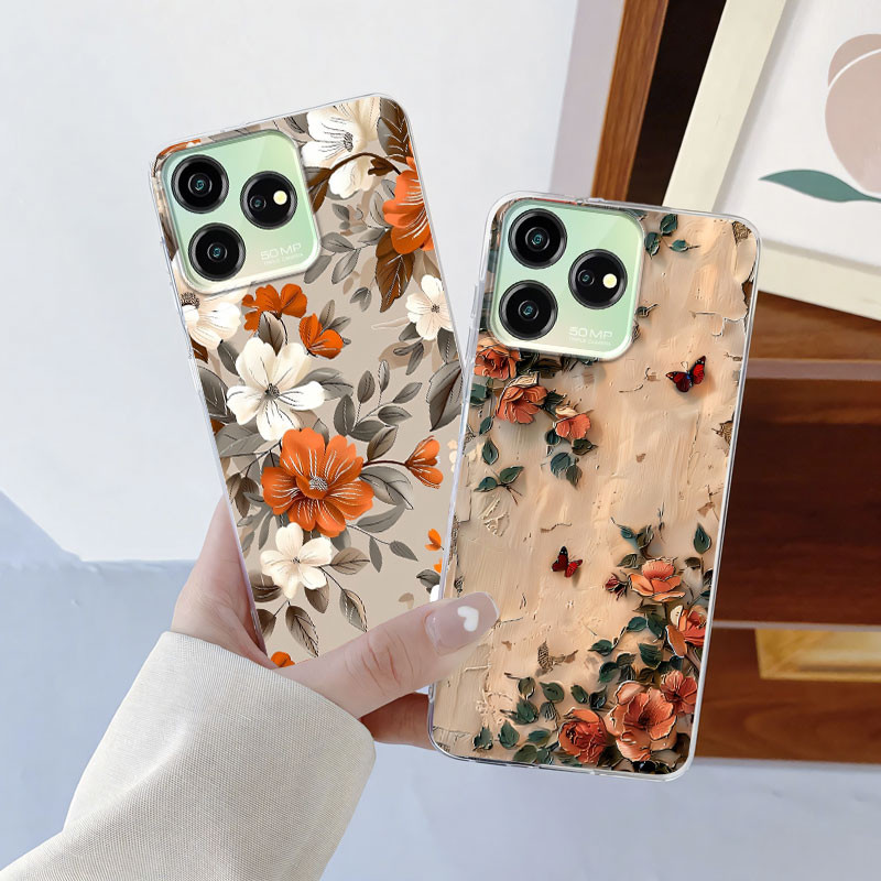 สําหรับ ZTE Blade V50 ออกแบบ 4G 5G V50 Vita กรณีหรูหราเคสโทรศัพท์สําหรับ ZTE Blade V50 สมาร์ทดอกไม้ซิลิโคนใสฝาครอบป้องกัน