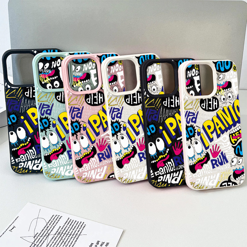 แฟชั่นบทคัดย่อ Graffiti เคสโทรศัพท์แบบเต็มหน้าจอใช้งานร่วมกับ IPhone 16 15 14 13 12 11 Pro X XR XS MAX Se2020 7/8 Plus หรูหราสวยงามคุณภาพสูงเคสโทรศัพท์