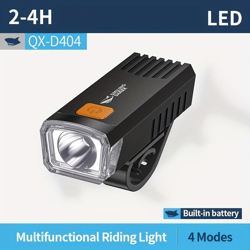 Smiling Shark Ultra-Bright LED จักรยาน MTB ไฟฉายชาร์จ 4 โหมดด้านหน้า Easy Mount สําหรับ Mountain & Road ขี่จักรยาน