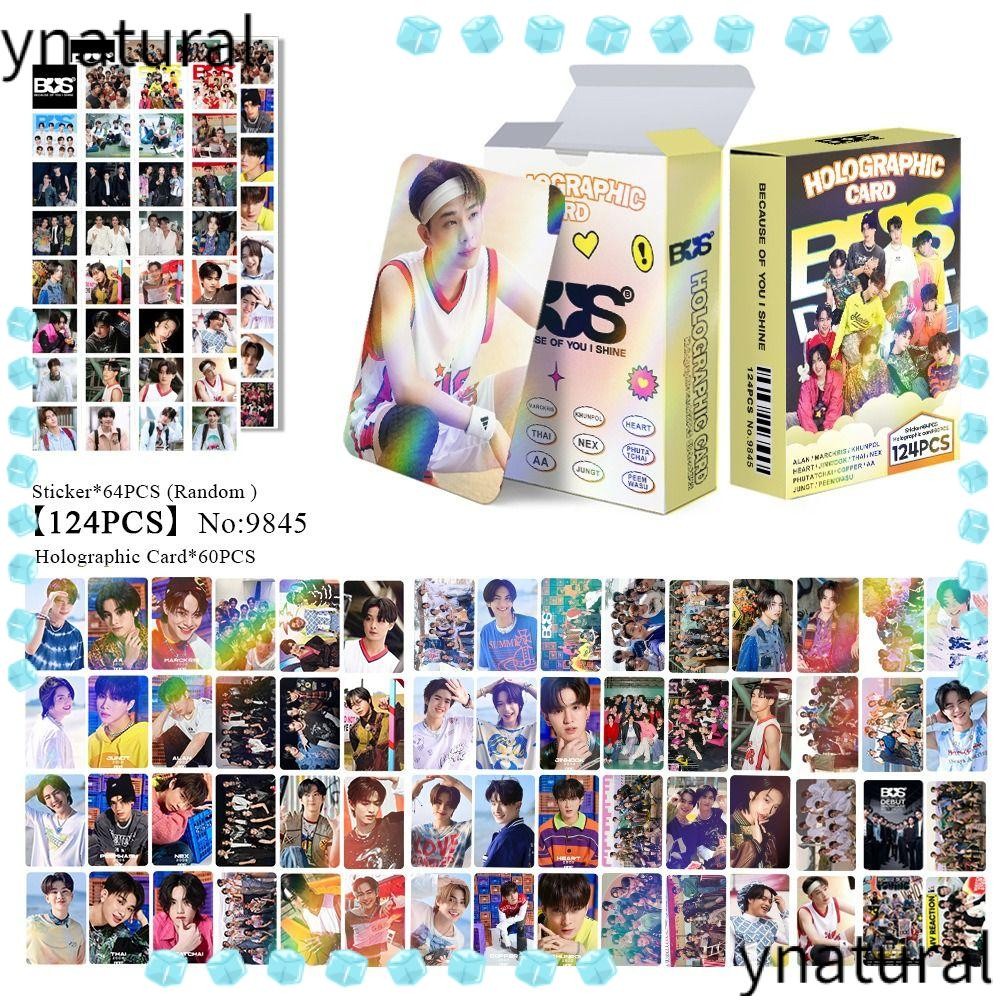 ธรรมชาติ 124ชิ้น/กล่องการ์ดโลโม่การ์ด,รถบัสสองด้านเพราะคุณฉันส่องแสงโฮโลแกรมโปสการ์ดสติกเกอร์,แฟลชม็อบทีมชายการ์ดอวยพร
