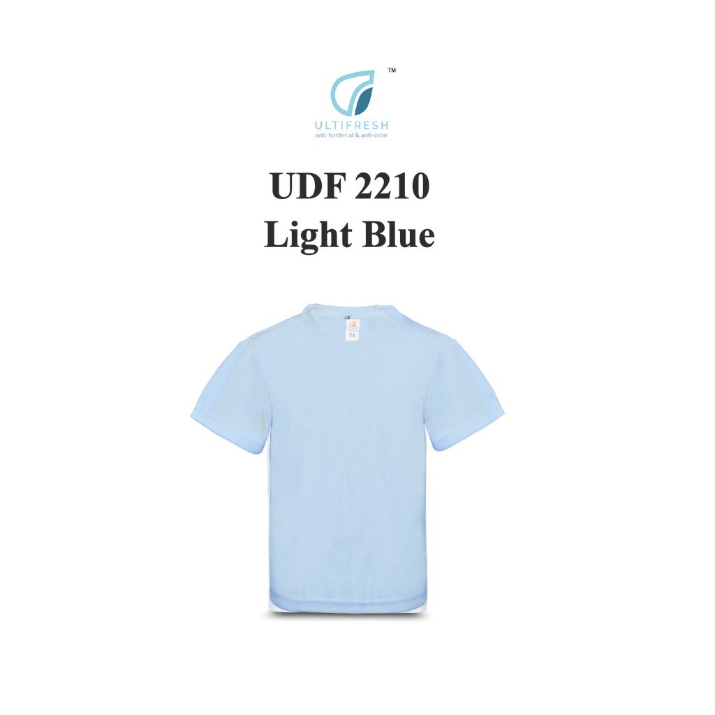 .my Ultifresh UDF2210 Blue Performance ไมโครไฟเบอร์ Dri-Fit Anti-Bacterial Anti-กลิ่นลูกเรือคอเด็กเย