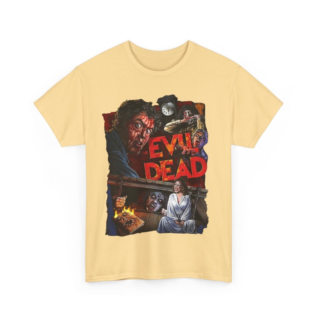 Evil Dead 1981 ภาพยนตร์ติดตั้งเสื้อยืดผ้าฝ้ายหนัก