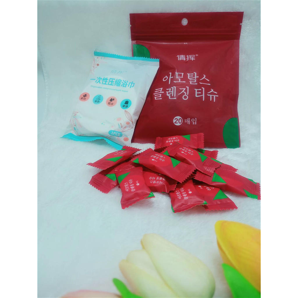 ผ้าอัดเม็ดอเนกประสงค์ ผ้าขนหนูอัดเม็ด ผ้าฝ้ายCotton สำหรับพกพา