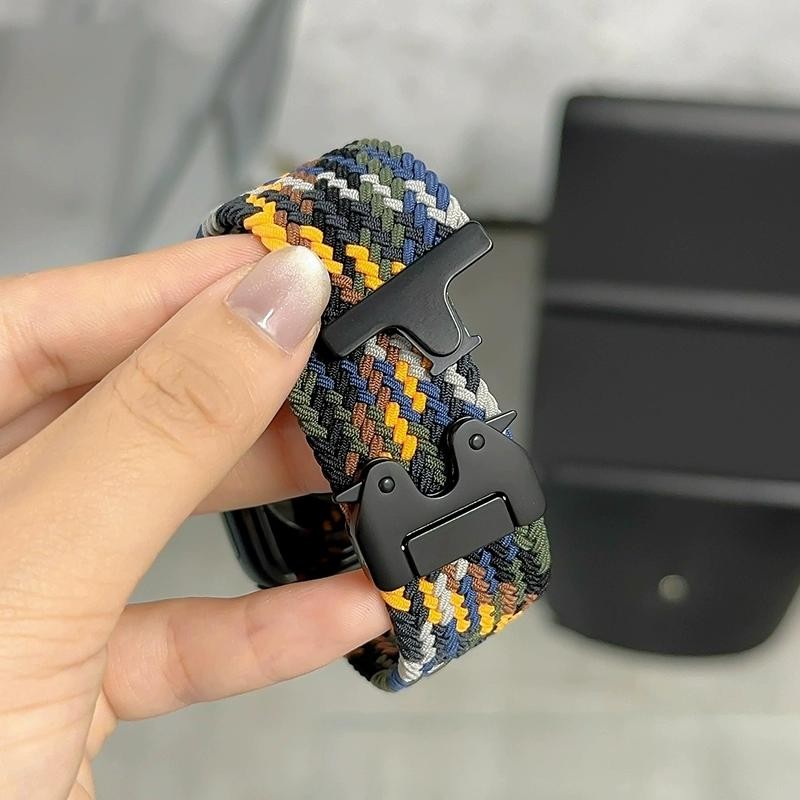 สไตล์ร่มชูชีพสายคล้องคอสําหรับ แอปเปิล ดู ชุด 10 9 8 7 6 5 4 กับ 3 2 1 พิเศษ/พิเศษ 2 สายไนลอนอ่อนสําหรับ ฉัน-ดู 46 มม.42 มม.44 มม.40 มม.45 มม.41 มม.38 มม.49 มม.สายนาฬิกา