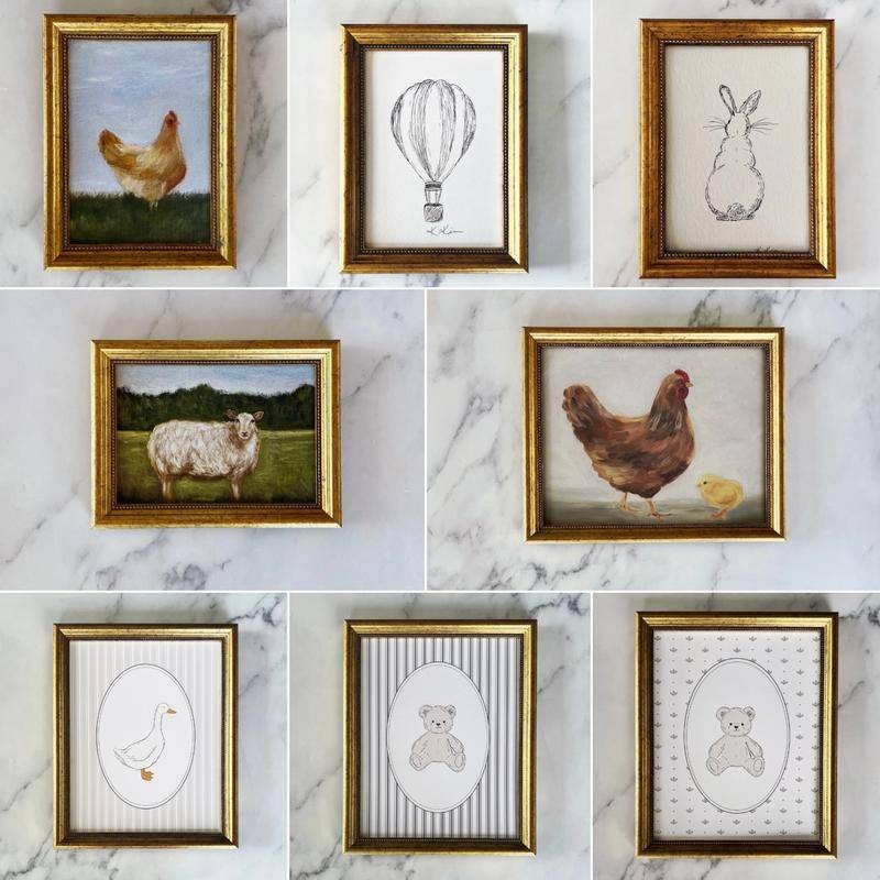 Bunny Art Print - พิมพ์ร่างหมึกกระต่ายไม่มีกรอบ - ศิลปะกระต่ายมินิมอล - ศิลปะประเทศฝรั่งเศส - ภาพวาด Woodland - โปสเตอร์ผ้าใบ Hare Nursery Art