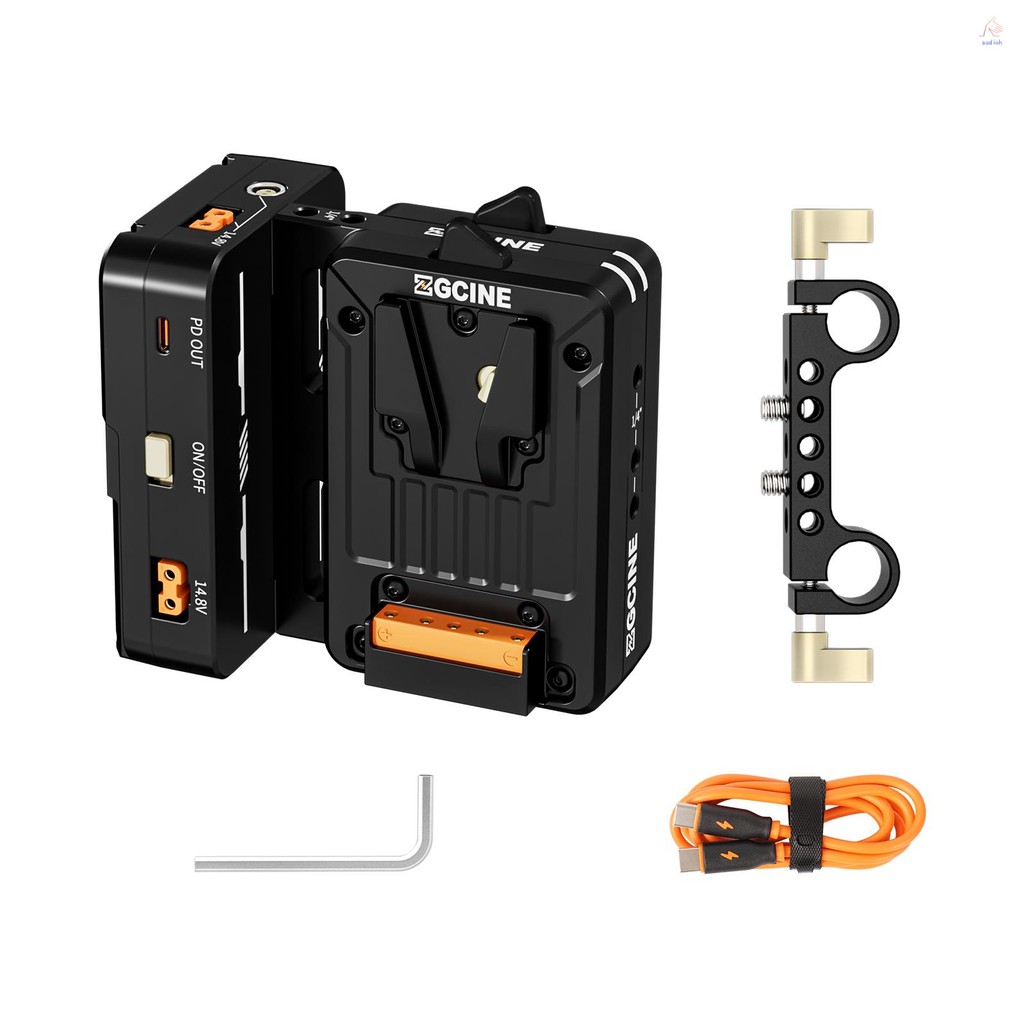 A2ho) ZCGCINE VM-HS2 Hot Swap/Shark Fin Dual Micro V Mount แผ่นแบตเตอรี่ V ล็อคอะแดปเตอร์แบตเตอรี่ L