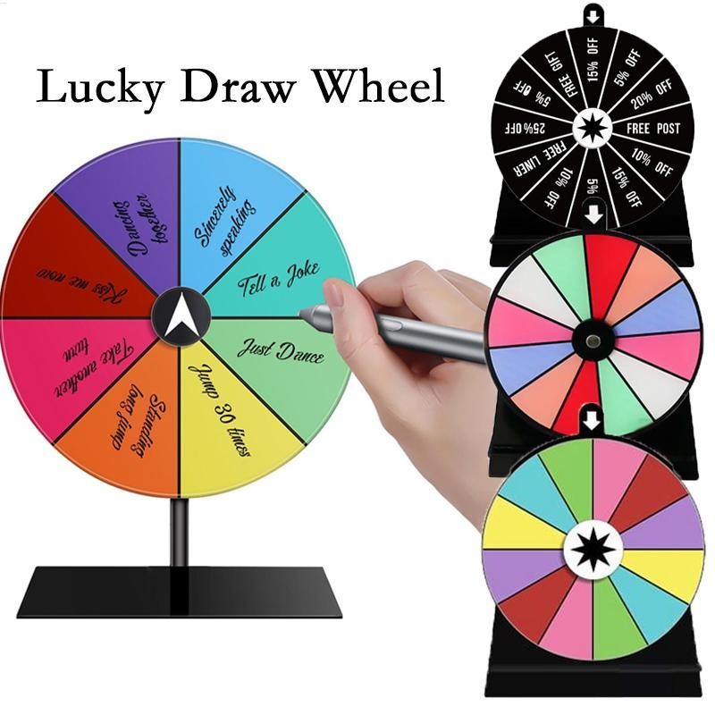 8 Slots Turntable Erasable Lottery Wheel Prize Wheel Spinner Fortune Wheel Lucky Spin รูเล็ต