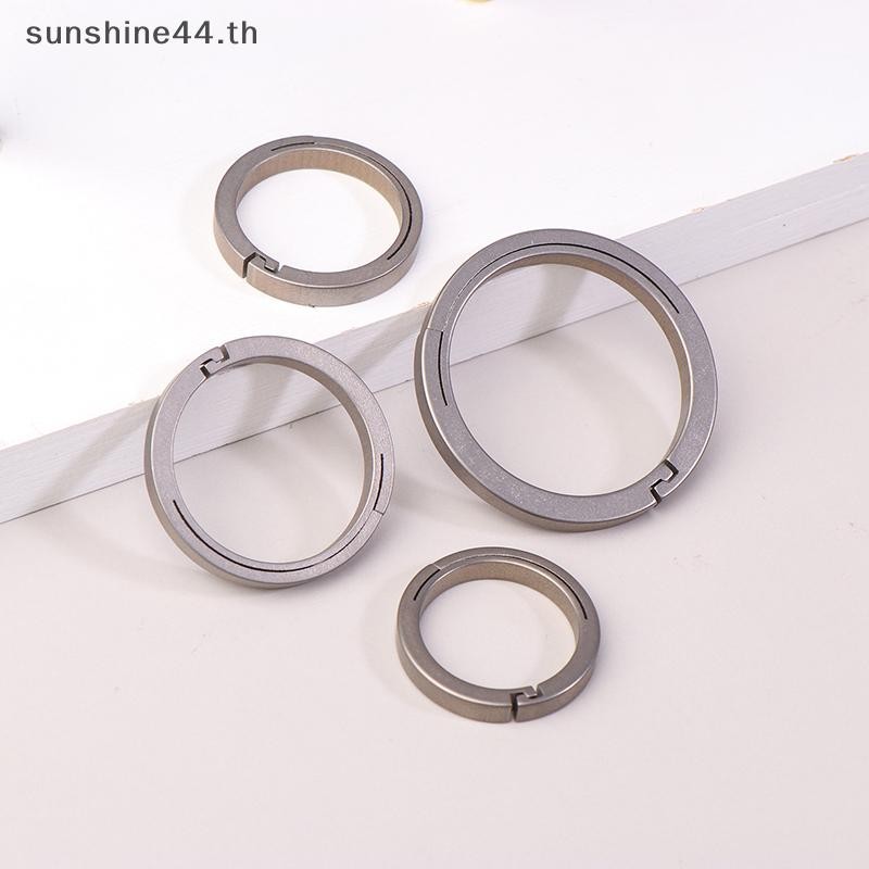 FOURSUN ไทเทเนียมแบนแหวนเชือก Drop หัวเข็มขัดกุญแจรถผู้ถือแหวน Quickdraw พวงกุญแจ Carbiner อุปกรณ์เสริม Gadgets TH