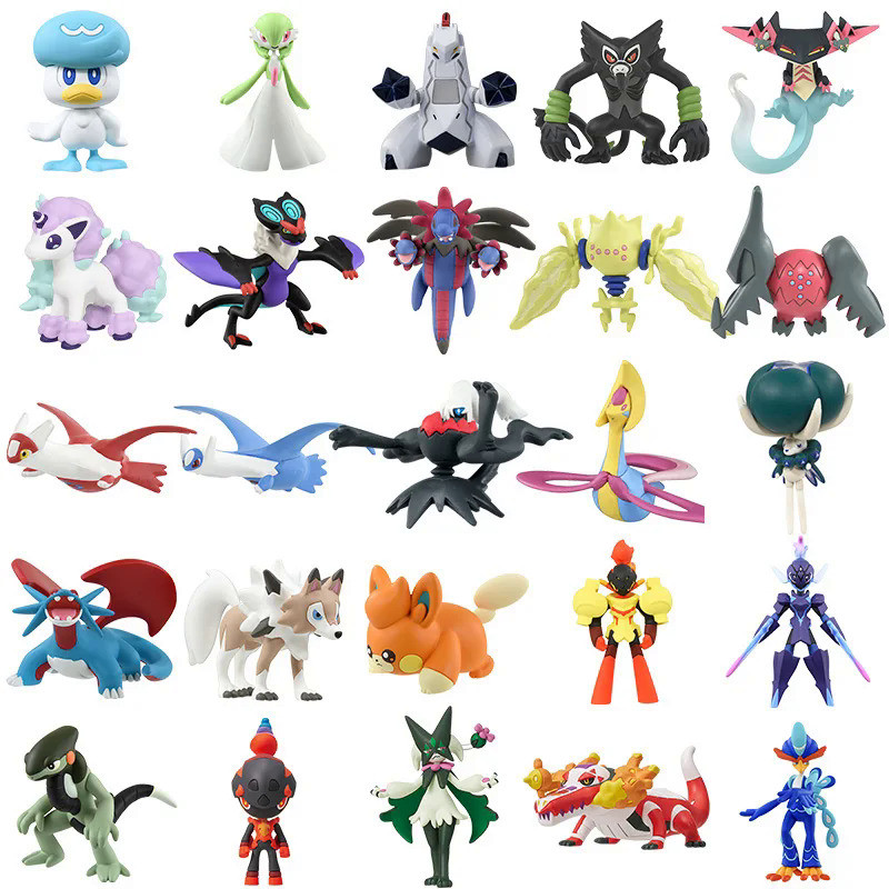 35 Styles Original TOMY Pokemon Figure Hisuian Typhlosion Terapagos Baxcalibur Floragato Darkrai Cal