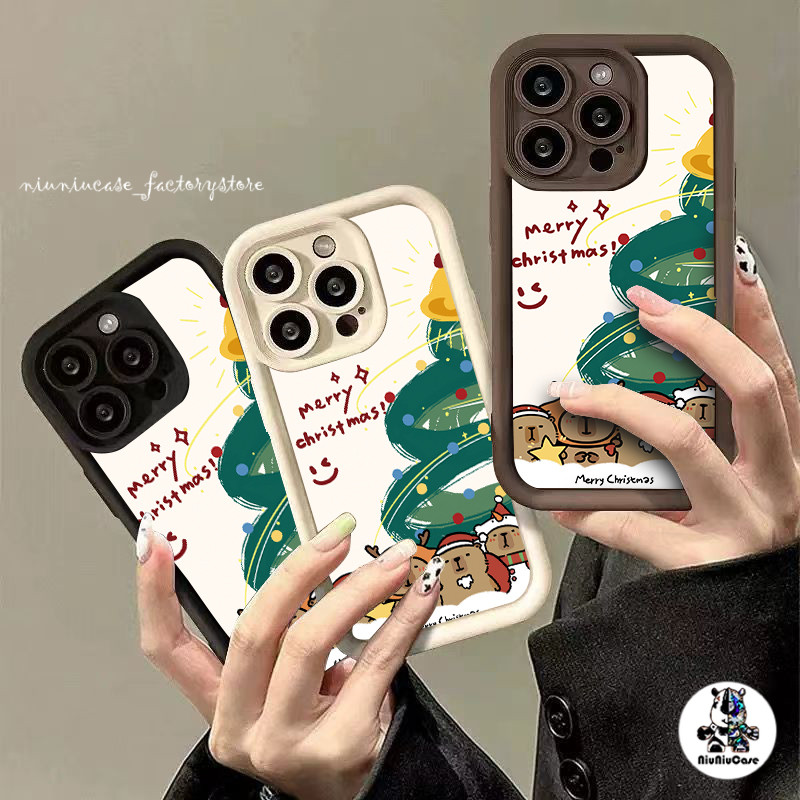 รูปแบบต้นคริสต์มาส สําหรับ เคสไอโฟน11 คสโทรศัพท์เ For iPhone 11 12 13 14 15 16 Pro XR X XS Max 6 7 8 14 16 Plus SE เคส