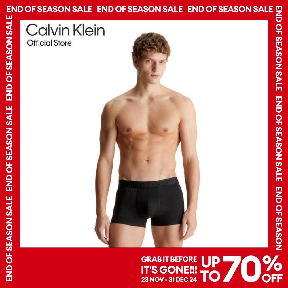 CALVIN KLEIN กางเกงในผู้ชายปลายขาไร้ตะเข็บ Intense Power Ultra Support Trunks รุ่น NB3826 UB1 - สีดำ