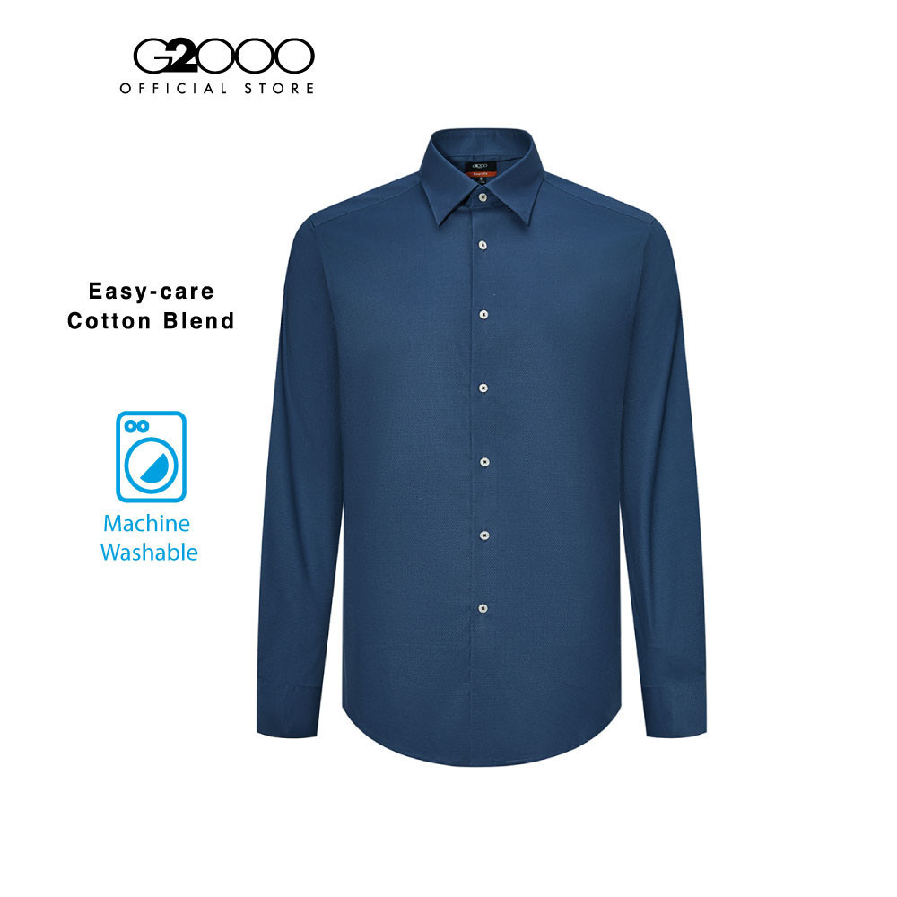 G2000 เสื้อเชิ้ตแขนยาวแบบทางการสำหรับผู้ชาย ทรง Smart Fit รุ่น 4112113274 NAVY