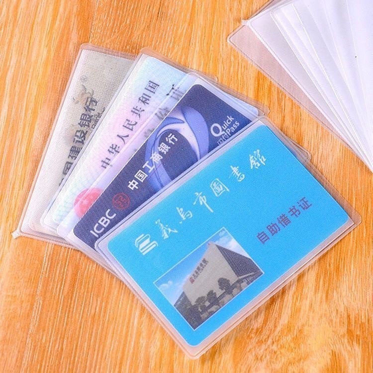 Tesco ซองใสใส่บัตร atm บัตรประชาชน กระเป๋าใส่บัตร ป้องกันรอยขีดข่วน การเสื่อมสภาพของบัตร