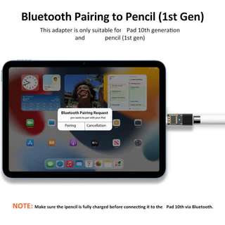 USB C อะแดปเตอร์ดินสอ Type-C ถึง iPencil Charger สําหรับดินสอ Aple รุ่นที่ 1 รองรับแผ่นรองจับคู่ Bluetooth 10th Gen