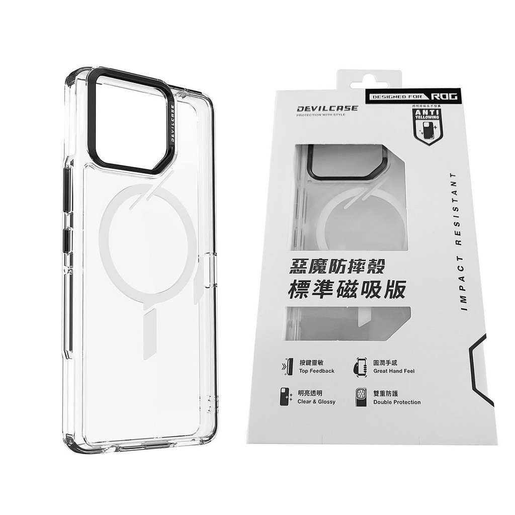 DEVILCASE Guardian Magnetic Phone Case (Transparent) for ASUS ROG Phone 9 / 9 Pro, 90AI00S0-BCS020