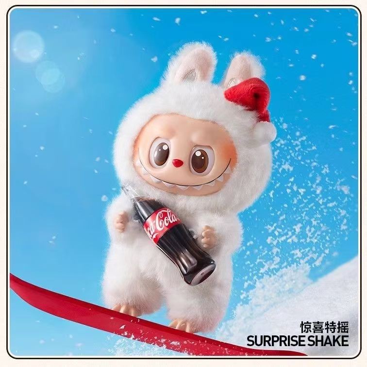 17CM【ของแท้】Pop Mart Coca-Cola ของแท้ labubu 3.0 Coca-Cola Series จี้ตุ๊กตา