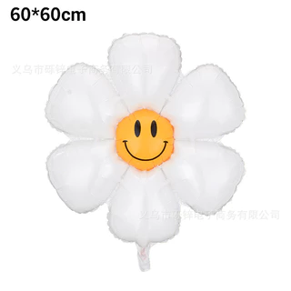 [พร้อมส่งในไทย] ลูกโป่งเดซี่ ลูกโป่งฟอยล์รูปดอกเดซี่ ตกแต่งวันเกิด