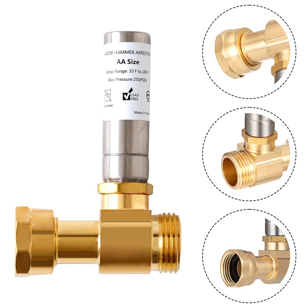 Water Pressure Stabilizer Brass Water Hammer Arrestor with 34 NH Thread